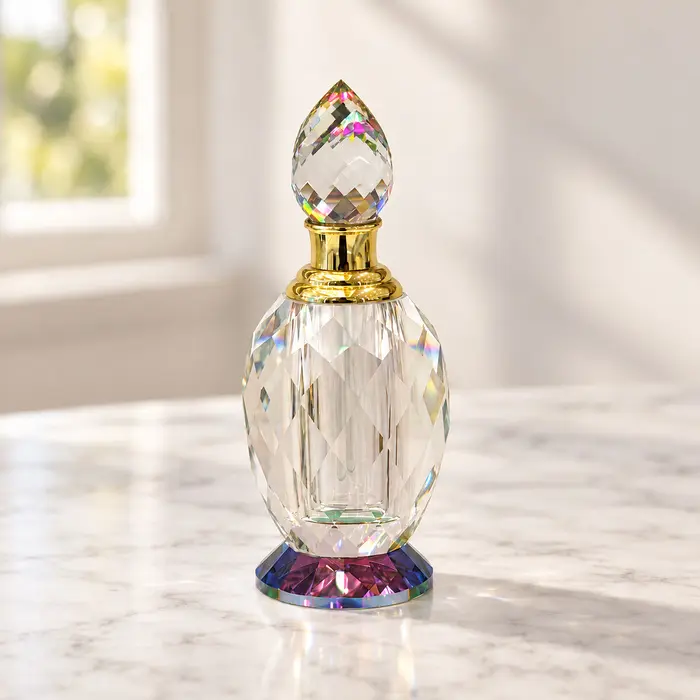 Crystal Bottle - Tall Oval Teardrop 18ml