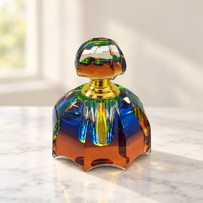 Crystal Bottle - Blue Amber Dome 6ml