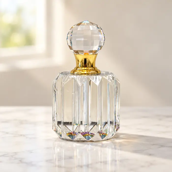 Crystal Bottle - Fluted Cylinder 12ml
