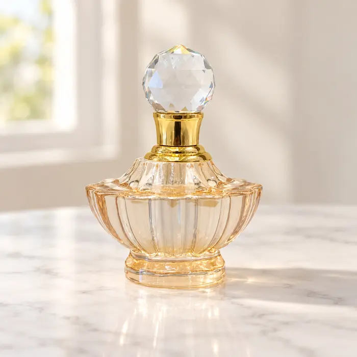 Crystal Perfume Bottle - Champagne Bowl