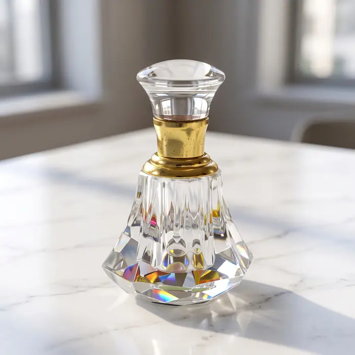 Crystal Bottle - Flared Clear Stopper 3ml