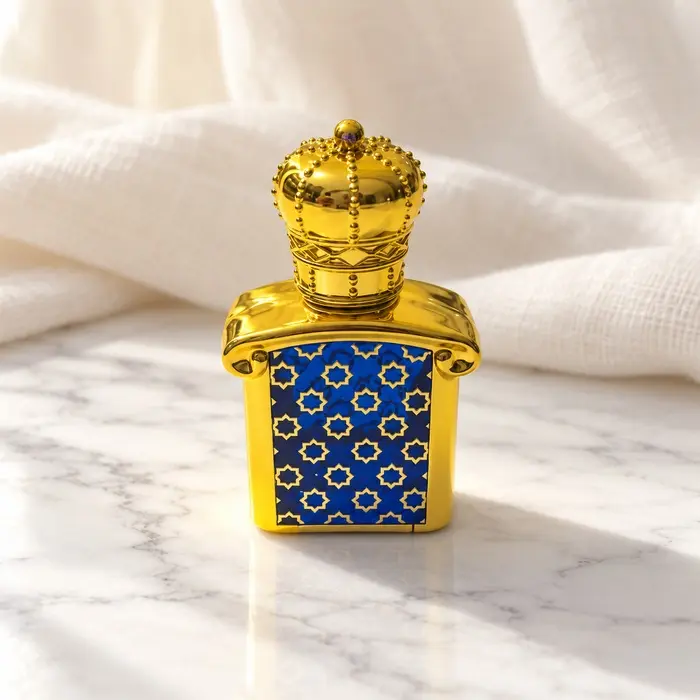 Gold Attar Bottle - Blue Star Crown