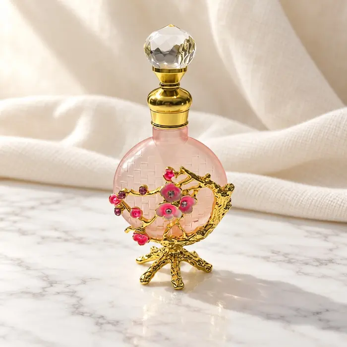 Decorative Perfume Bottle - Pink Floral Globe